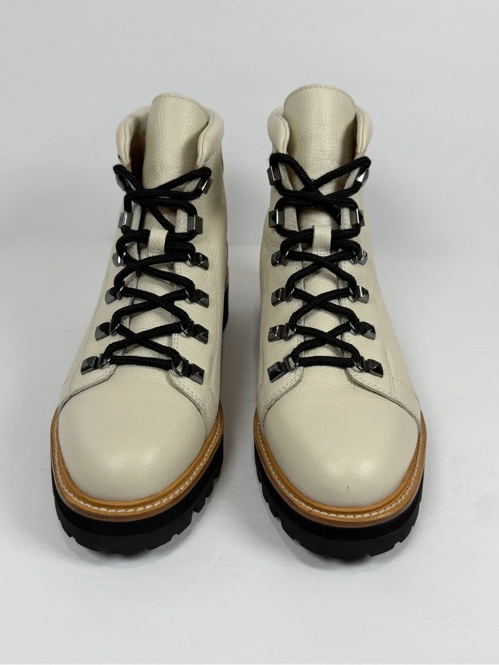 Marc Fisher Men’s Cream‎ Leather Upper Interior-Stamped Boot 11M